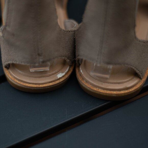 Sorel Ella II Sandals Womens US 8 Strappy Slip On Flats Metallic Ash Brown - Picture 6 of 16